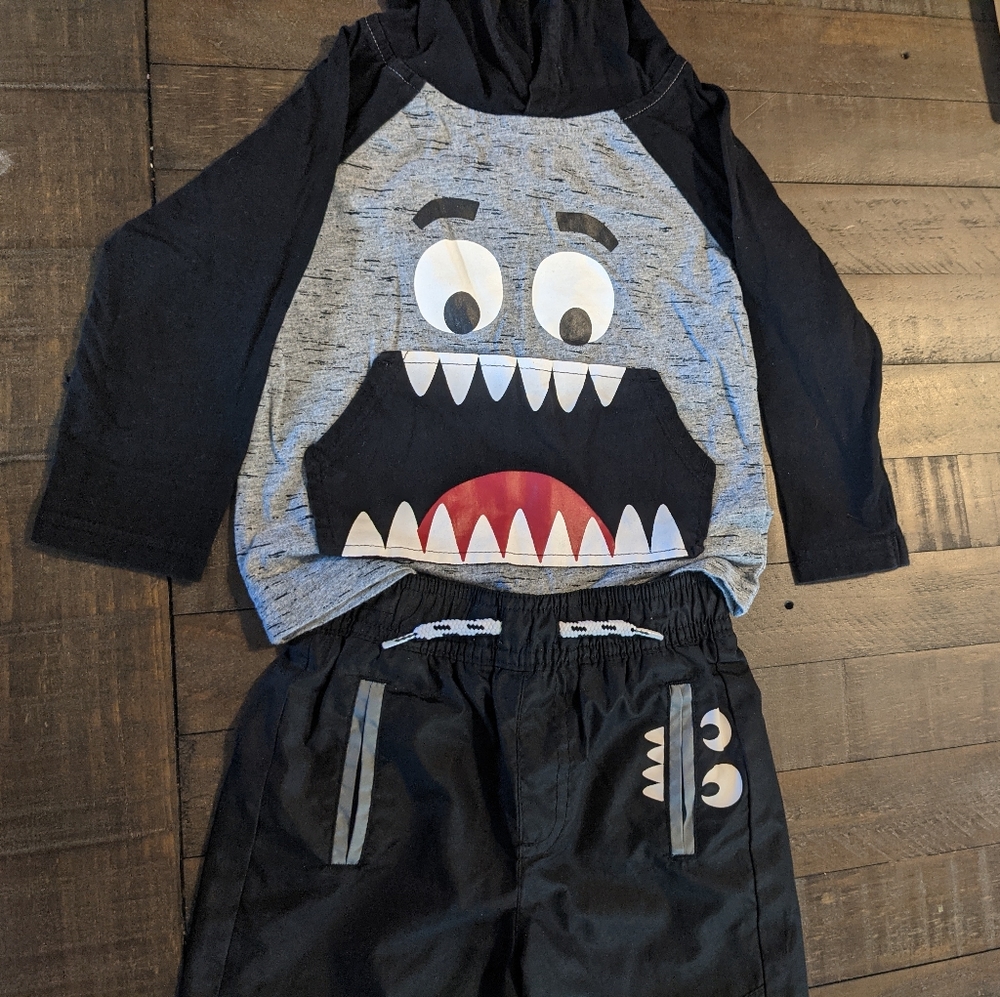 Wonder Nation Toddler Boys Monster 2T Matching Set